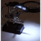 thumbnail image 3 of Lupa de escritorio soporte pinza LED tercera mano #2, 3 of 3
