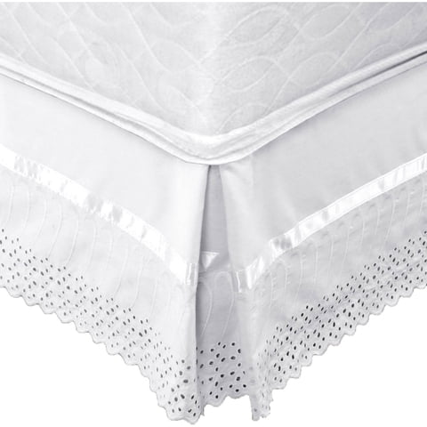 Mallorca - Faldón 144 Hilos Broderie Amanda 1 Plaza Blanco