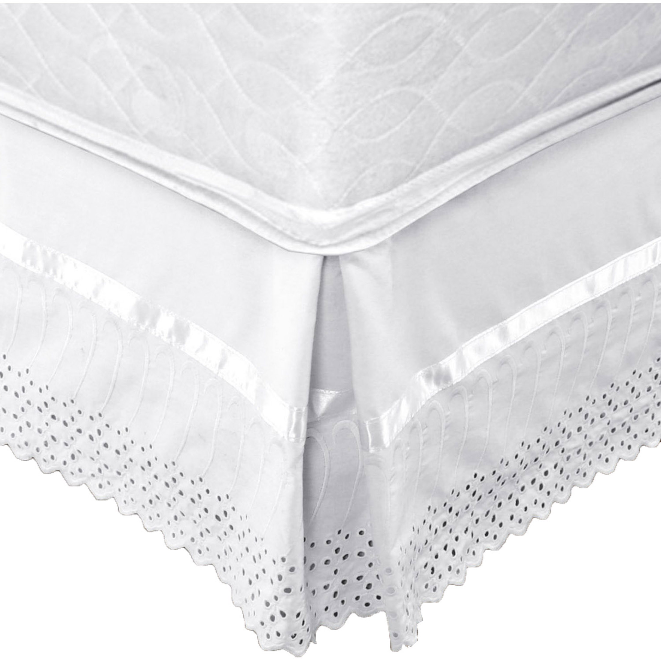 Mallorca - Faldón 144 Hilos Broderie Amanda 1 Plaza Blanco