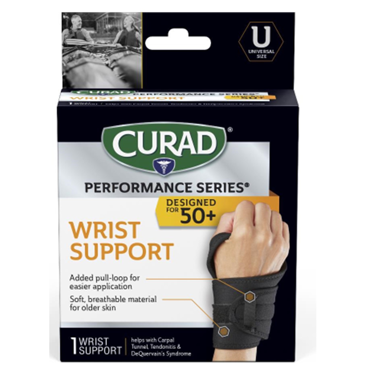 Soporte De Muñeca Universal Muñequera Antimicrobianas Curad