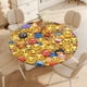 thumbnail image 4 of Emoji-theme Fitted Round Tablecloths Elastic Edged Table Covers Waterproof Table Cloth for Kitchen Holiday Party Tables Decor 120cm, 4 of 6