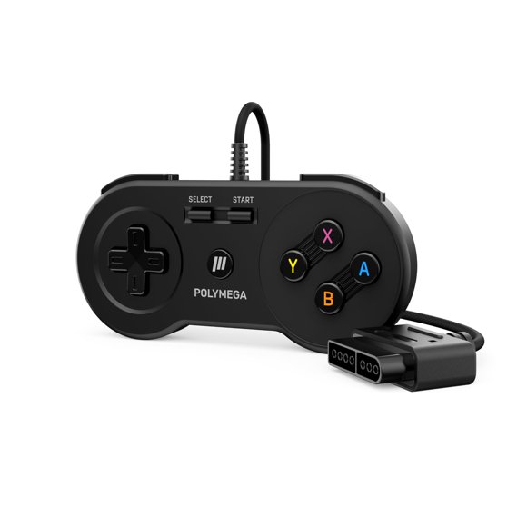 Controlador de Videojuego Polymega RC02 con Cable para Puerto Estilo SNES