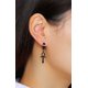 thumbnail image 2 of Aros Punk Black Ankh Cross Hombre Mujer Acero Cruz Negro, 2 of 3