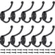 thumbnail image 3 of Ganchos de pared ZEYU de 10 piezas, dobles, negros y resistentes al óxido, 3 of 7