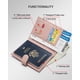 thumbnail image 2 of Cartera de viaje Karmiir RFID de piel rosa con soporte para pasaporte, 2 of 6