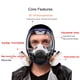 thumbnail image 4 of Respirador facial integral AUWOD 17 en 1 reutilizable para pulverizador de pintura, 4 of 7