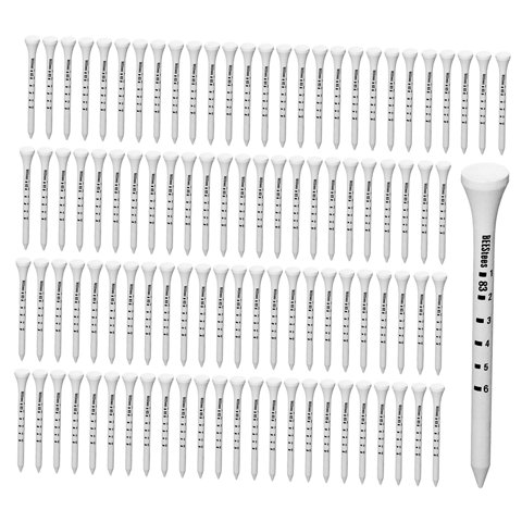 Magideal - 100 Piezas Soporte Para Pelotas De Golf Tee De Golf Ayuda Para Entrenador De Swing De Golf Equipo De Golf Profesional Tees De Golf Para Entrenamiento 83 Mm