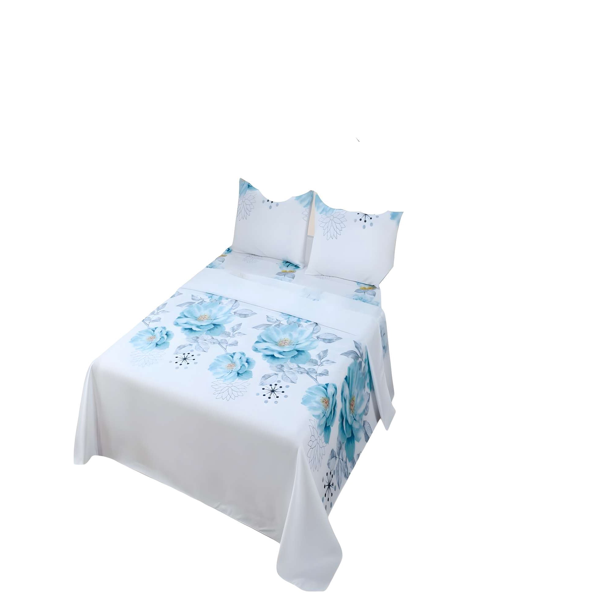 Genérico - Set De Sabanas Suaves Super King Blanco C2