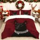 thumbnail image 1 of Black Dog with Red Eyes Printed Duvet Cover Set Soft and Comfortable for All Seasons Essential for Home Bedrooms and Guest Rooms Perfect Gift for Family Friends, 1 of 1