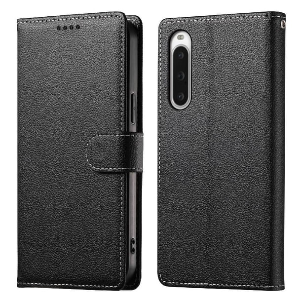 Funda para FOXDOCK Sony Xperia 10 V– Cuero Premium, 3 ranuras para tarjetas, Protección contra impactos