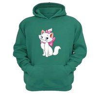Genérico - Polerón Canguro Gatos Aristócratas Verde Aguamarina Talla M Unisex