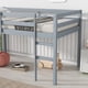 thumbnail image 3 of Solid Wooden, Rubber Wooden Twin Loft Bed with Ladder, Bed Platform of Strengthened Slats , Grey, 3 of 3
