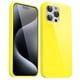 thumbnail image 1 of Funda de silicona Svanove para iPhone 15 Pro de 6.1 pulgadas, color amarillo, 1 of 7