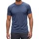 thumbnail image 1 of Camiseta de Cuello Redondo para Hombre INSPIRE CHIC Manga Corta Casual Ligera M Azul Oscuro, 1 of 6
