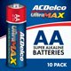 thumbnail image 2 of Batería ACDelco UltraMax AA de 1,5 V, 10 unidades, 10 años de vida útil, 2 of 6