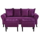 thumbnail image 1 of Sofa Lua 3c + 2 Pouf Felpa 20 Morado, 1 of 5