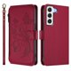thumbnail image 2 of Funda Cartera Mariposa para [Samsung Galaxy S22 5G] con Soporte y Cremallera Rojo, 2 of 6