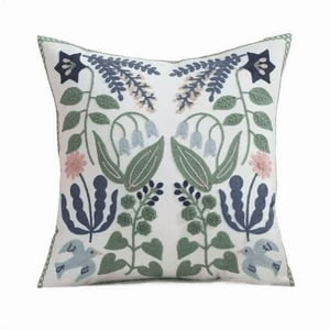 Genérico - Fundas De Cojines Bordadas A Elección 45X45 Diseño 14 Color Blanco