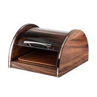 Magideal - Vitrina De Madera Para Almacenamiento De Pasteles Y Tostadas, Contenedor De Pan Con Tapa Transparente, Almacenamiento De Pan Para Encimera De Panaderí S