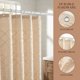 thumbnail image 2 of REGALWOVEN Conjunto de Cortinas de Ducha con Textura Geométrica 3D y Borlas, Cortina de Baño Impermeable con 12 Ganchos, Decoración Bohemia Beige 72"W x 72"L, 2 of 7