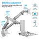 thumbnail image 5 of Brazo de monitor AVLT 17‑38" con dock USB‑C gris, 5 of 9