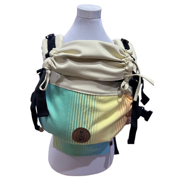 Portabebés Ergonómico Vainilla Verde Amarello Anaranjado