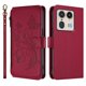 thumbnail image 2 of Funda Cartera Mariposa para [Motorola Edge 50 Ultra 5G] con Soporte y Cremallera Rojo, 2 of 6