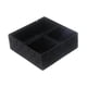 thumbnail image 1 of Paquete de 4 Cajas de Almacenamiento Tejidas, Contenedores Cúbicos, Organizador Multiusos, Divisor de Cajones, Organizador de Baño para Despensa Y Enc Negro, 1 of 5