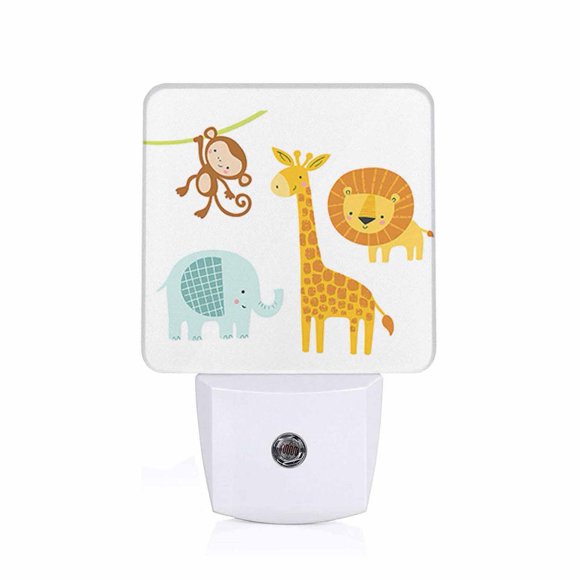 Luz nocturna LED Chrobak con diseño de animal de la selva 110 V