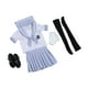 thumbnail image 1 of Traje De Uniforme De Colegiala A Escala 1:6 Para Cuerpo De Figuras De Acción Femeninas De 12 Pulgadas, Azul Claro, 1 of 3
