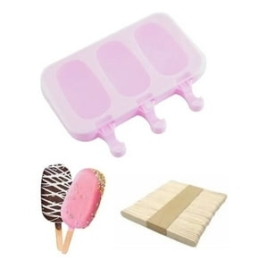 Genérico - Moldes De Silicona Para Helados Molde Paletas Helado Cn Tapa
