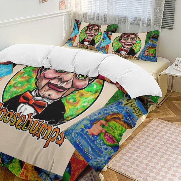 Goosebumps Slappy Quilt Set Thicken Soft 3 Pieces Bedding Set All Season Duvet Cove with 2 Pillowcases for Adult Women Girls Teens Home Room Decor