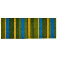 Imports Décor - Decoración Doormat Imports, Fibra De Coco Con Respaldo De Vinilo, 48 X 18 Cm, Rayas Verdes