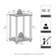 thumbnail image 3 of Mesa de Noche Furinno Simplistic de 2 Niveles en Roble Francés, 3 of 6