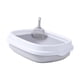 thumbnail image 2 of Caja De Arena Para Gatos, Caja De Arena Con Borde Alto, Inodoro Portátil Duradero Para Cachorros, Gris Mediano, 2 of 5