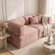 thumbnail image 1 of Sofa Modular Transformable 3 En 1 Sofa Cama Alta Elastidad Coral Claro Rayado, 1 of 8