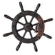 thumbnail image 1 of Rueda De Barco Vintage Colgante De Pared De Madera Decoración Para El Hogar Dirección Pirata 32x3x32cm, 1 of 5