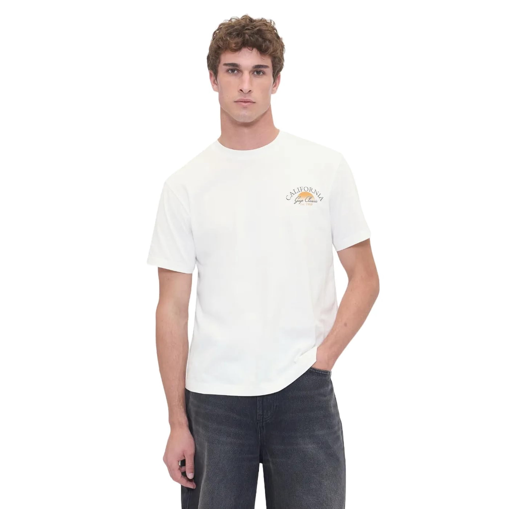 Jersey Gap Para Hombre, Tejido Con Logotipo Gráfico, Nuevo En Blanco Roto, V2 L