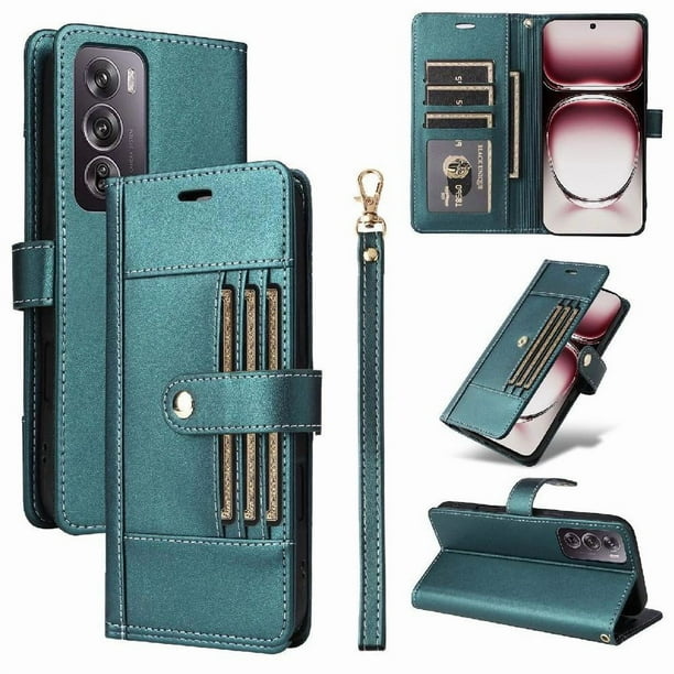 FOXDOCK Funda tipo Cartera para Realme 12 Pro 5G – Cubierta de Cuero PU con Múltiples Ranuras, Bolsillo para Efectivo y Correa de Muñeca