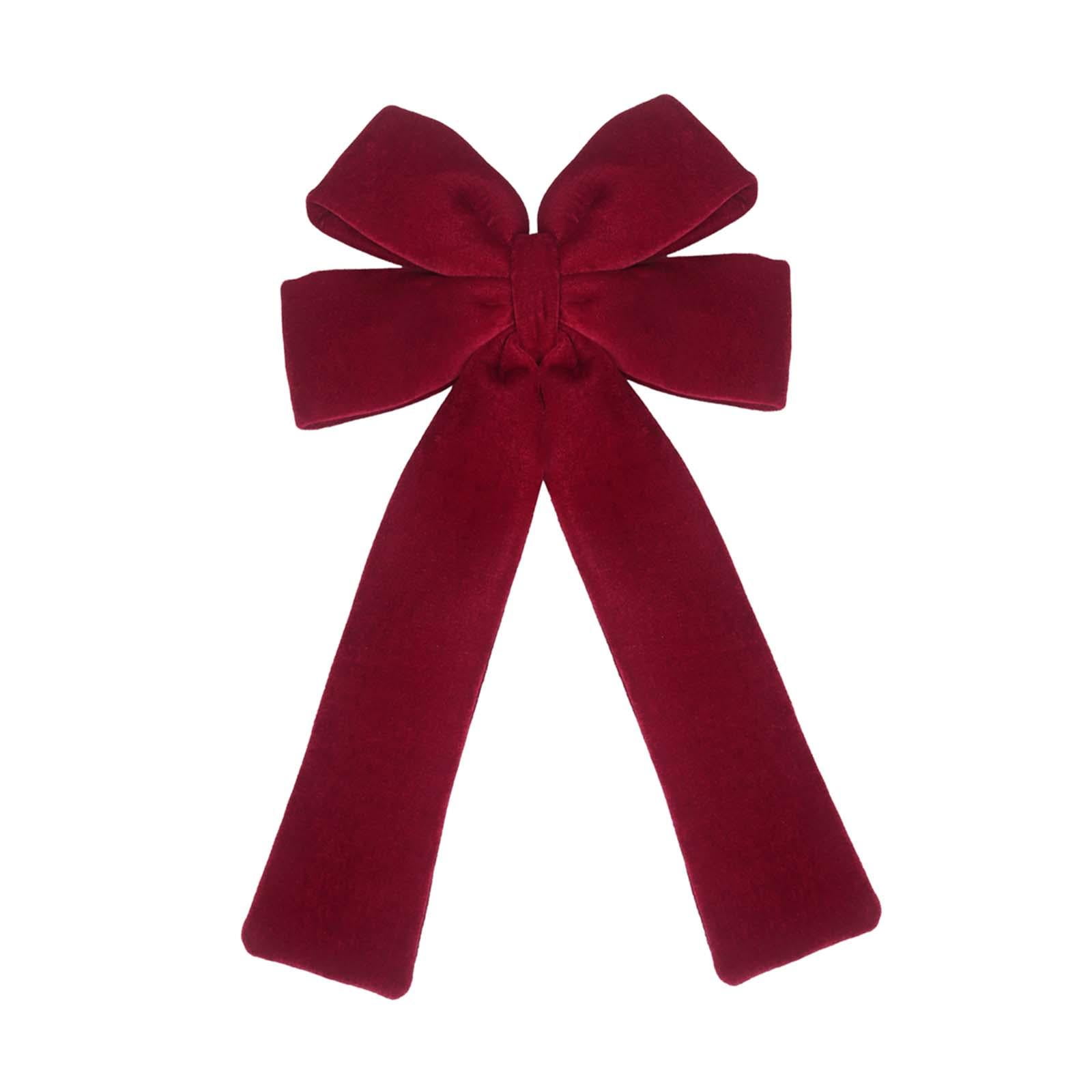Bothyi - Lazo Navideño Rojo Para Árbol De Terciopelo, Lazo Para Corona, Para Puerta De Entrada, Festival, Festividad