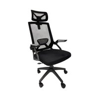 Lubabycas - Silla Escritorio Oficina Reposacabezas Reclinable Exo Negra