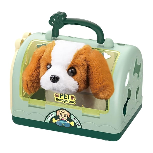 Casa De Cachorro De Juguete De Peluche, Juguete Eléctrico Para Bebé, Regalos De Fiesta, Portátil Para Niños A