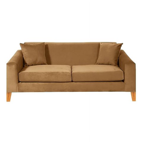 Barra Design - Sofá Finland 3C Felpa Canela