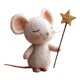 thumbnail image 1 of Figura En Miniatura De Ratón De Fieltro Hecho A Mano Con Estrella Para Regalo De Cumplea?os O Fiesta Navide?a, Estilo D, 1 of 5