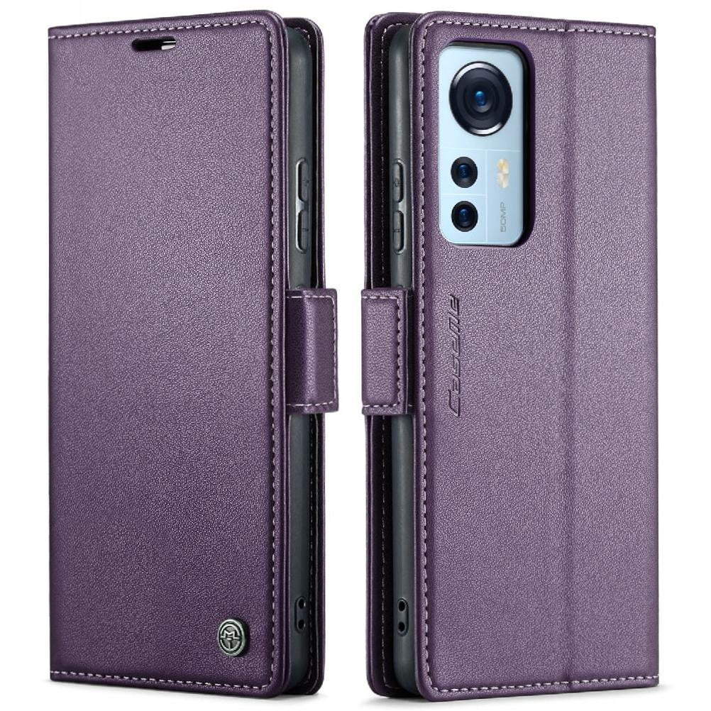 Caseme Tipo Cartera Xiaomi 12/12x/12s Con Cierre Magnético, Rfid, Tarjetero, Soporte, Carga Inalámbrica