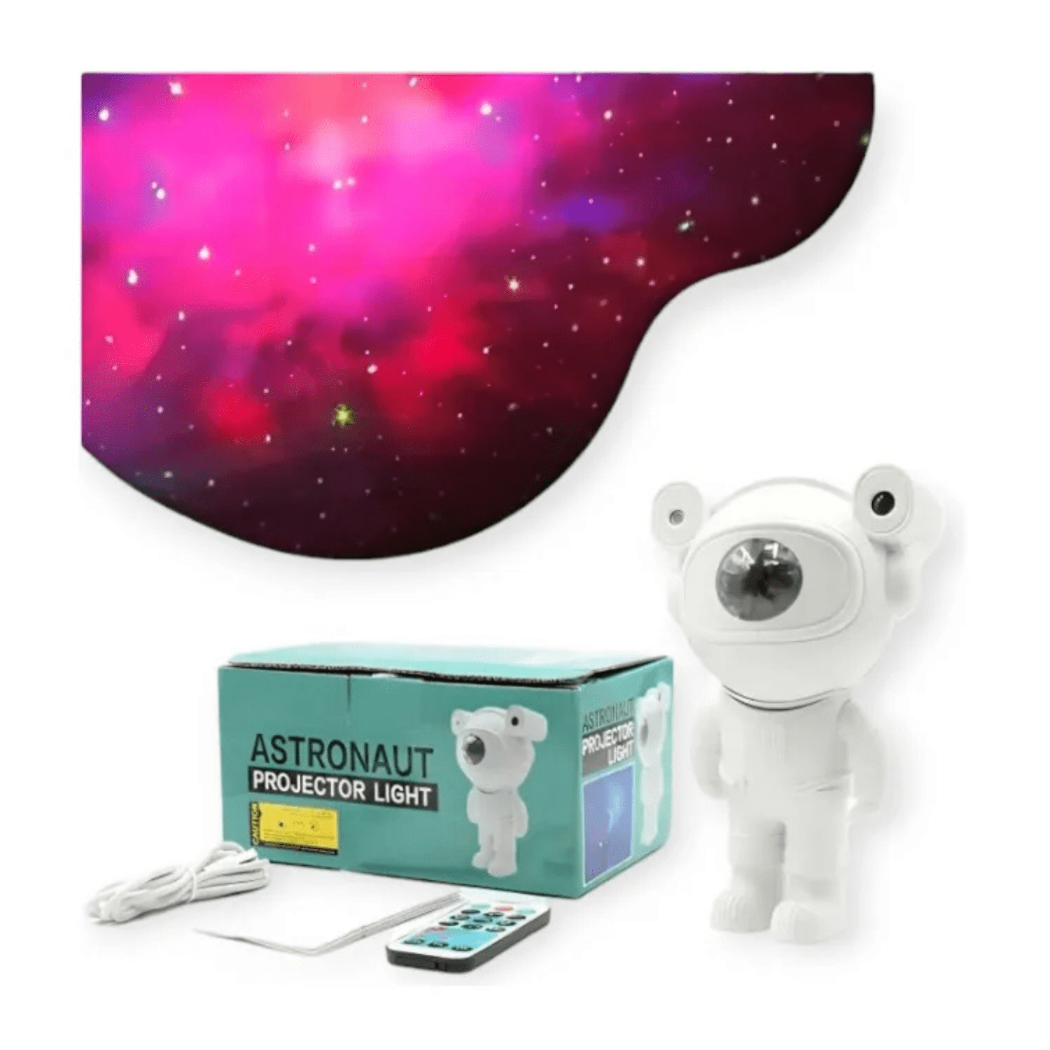 Genérico - Lampara Parlante Astronauta Proyector De Estrellas Universo Blanco