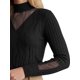 thumbnail image 5 of INSPIRE CHIC Top de Punto de Terciopelo para Mujer con Manga Larga y Cuello Simulado de Encaje Suéter de Punto Grande Negro, 5 of 6