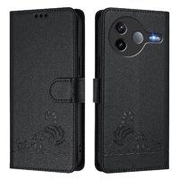 Funda Tipo Cartera Foxdock Para Xiaomi Poco F7 Pro 5G Con Soporte, Ranuras, Rfid, Diseño De Gato