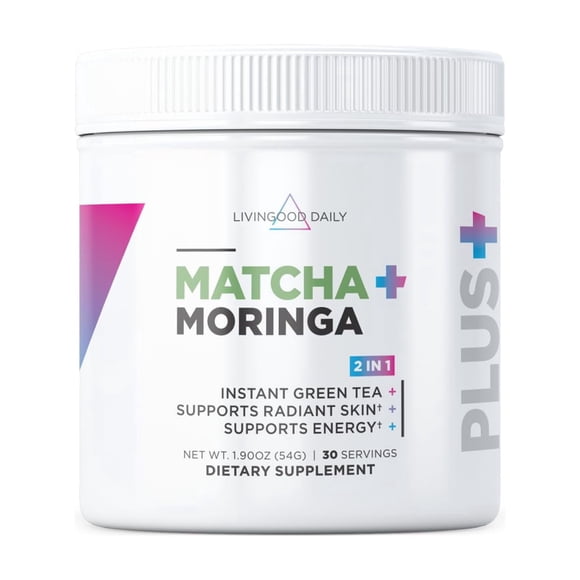Suplemento Livingood Daily Matcha y Moringa en Polvo 30 Porciones