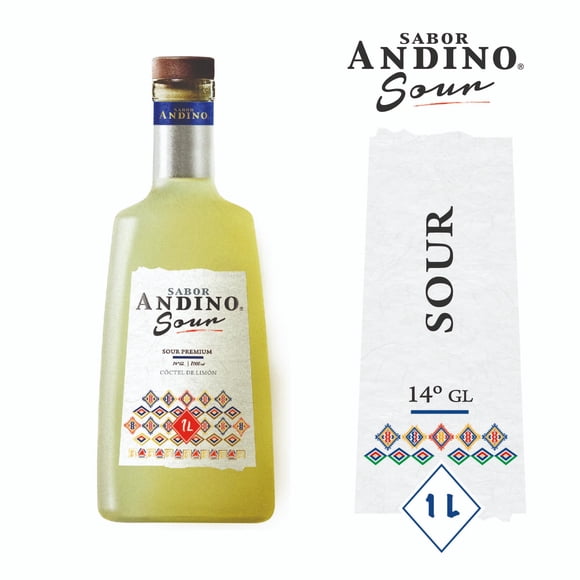 Cóctel Premium Pisco Sour Limón 14° Botella, 1 L
